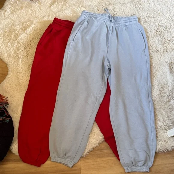 Women’s Petite or Kids Red and Blue Sweatpants - Picture 1 of 7